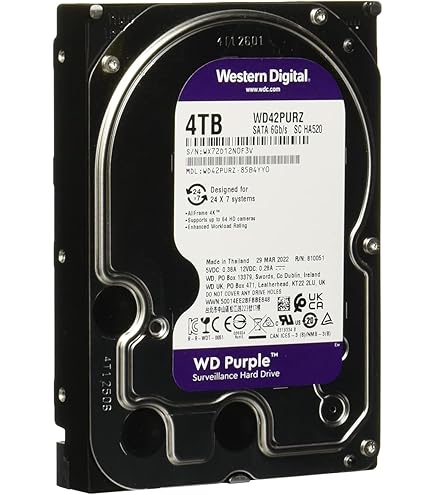 Western Digital 3TB Purple Surveillance Hard Drive
